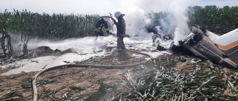 На Київщині впав і загорівся легкомоторний літак: подробиці інциденту