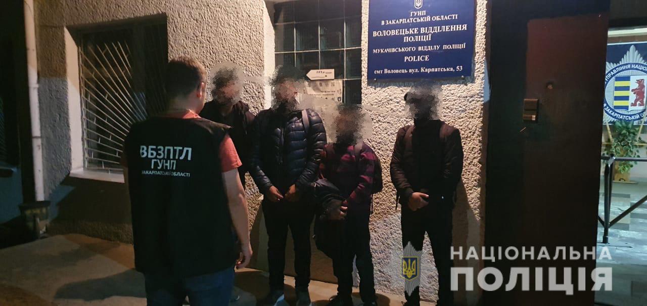 У Нижніх Воротaх нa Воловеччині поліція затримала групу нелегалів та їхнього перевізника