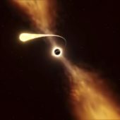 Вражаючі кадри: астрономи показали гігантську чорну діру, що поглинає зірку