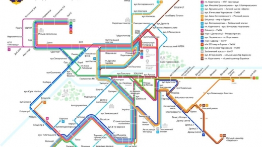 Закарпаття, Ужгород, рух маршруток, міський травнспорт, рух міськикого транспорту