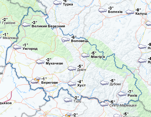 Яка буде сьогодні погода на Закарпатті? Що очікувати?