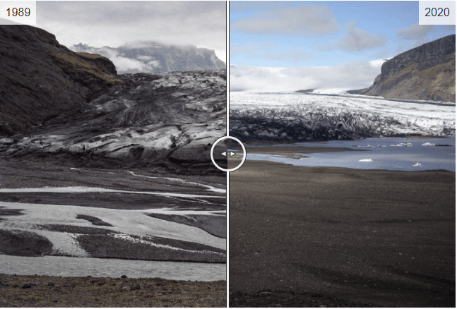 Льодовики в Ісландії зникають: фото 30 років тому і зараз