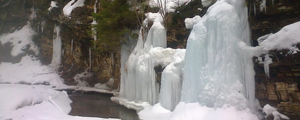 Карпати, гори, Львівщина, водоспад, замерзлий водоспад