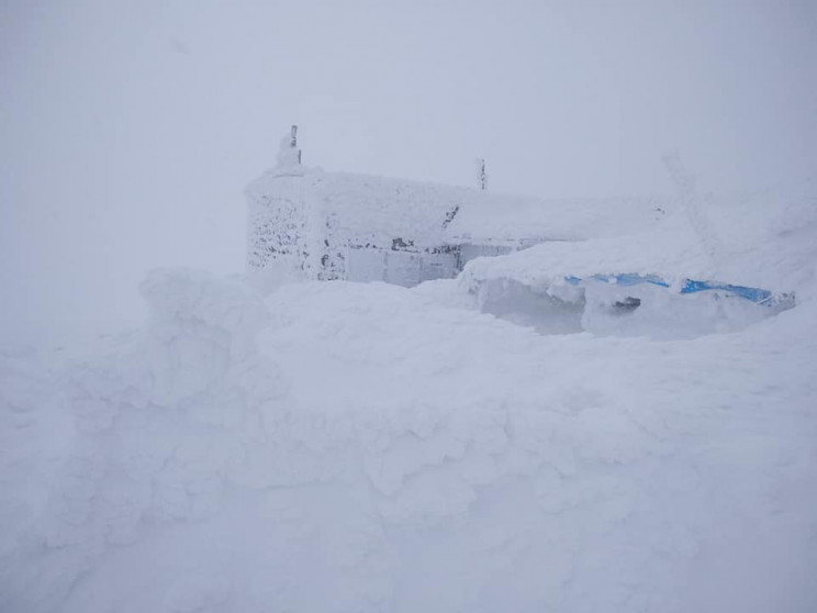 Негода на високогір’ї: у Карпатах намело понад метр снігу
