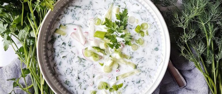 Рецепт смачної окрошки на кефірі