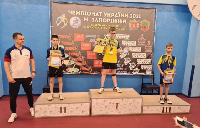 Юний закарпатець отримав чемпіонство України з настільного тенісу
