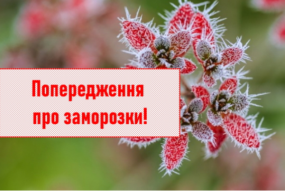 Закарпатців попереджають про заморозки