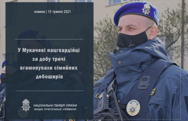 Домашнє насильство у Мукачеві: за добу нацгвардійці тричі втручалися у сімейні сварки