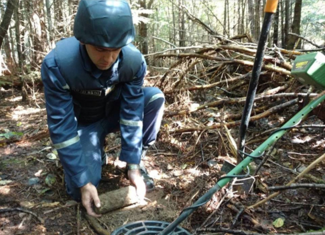 В Ужгородському районі біля піщаного кар’єру вилучили мінометну міну