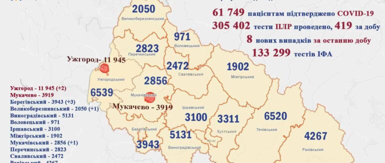 Не помер жоден пацієнт: задовільна статистика COVID-19 на Закарпатті