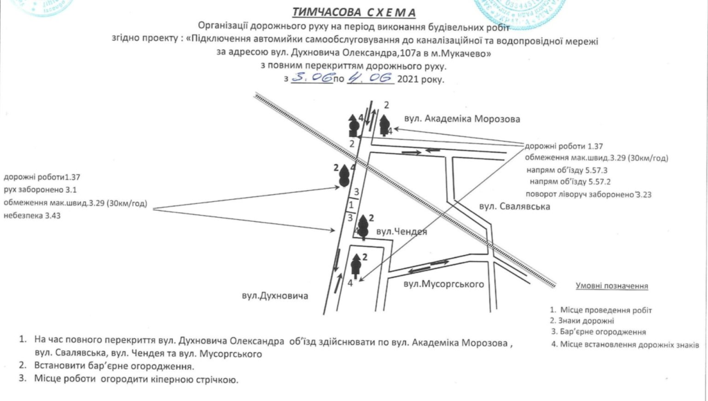 Мукачево, увага, водії, призупинений рух, транспорт, попередження