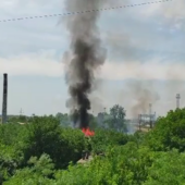 Пожежа в Мукачеві під Берегівським мостом – ПРЯМИЙ ЕФІР