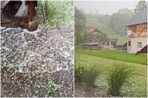 Стихія обрушилась на село: на Закарпатті випав великий град