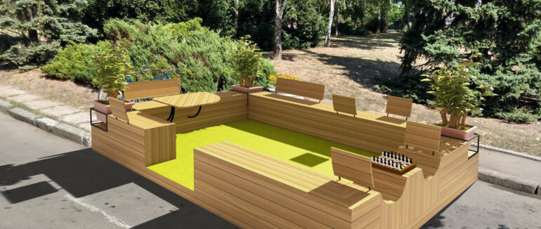 На 4-ох вулицях Ужгорода будуть парклети: як це виглядатиме і як творчі люди можуть взяти участь