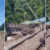 На Львівщині зійшли з рейок 13 вагонів вантажного поїзда: через аварію пасажирські поїзди до Закарпаття затримуються