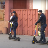 Вперше в Україні: ужгородські правоохоронці патрулюватимуть місто на електросамокатах (ВІДЕО)
