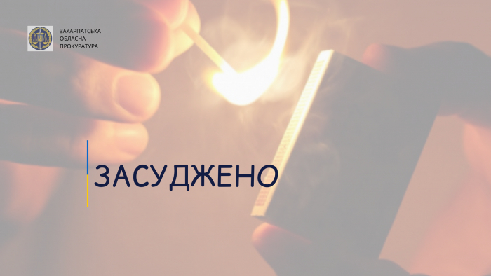 Ужгородця засуджено до 3 років ув’язнення за умисний підпал