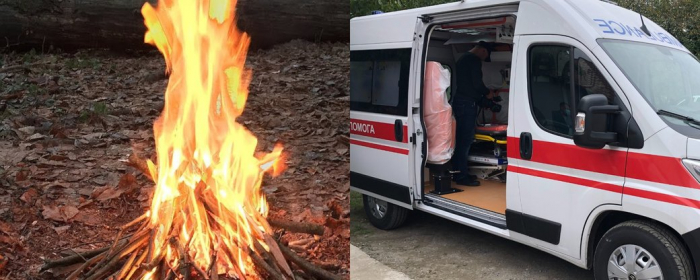 Школярка вилила у вогонь антисептик: на Тячівщині медики надавали допомогу постраждалій