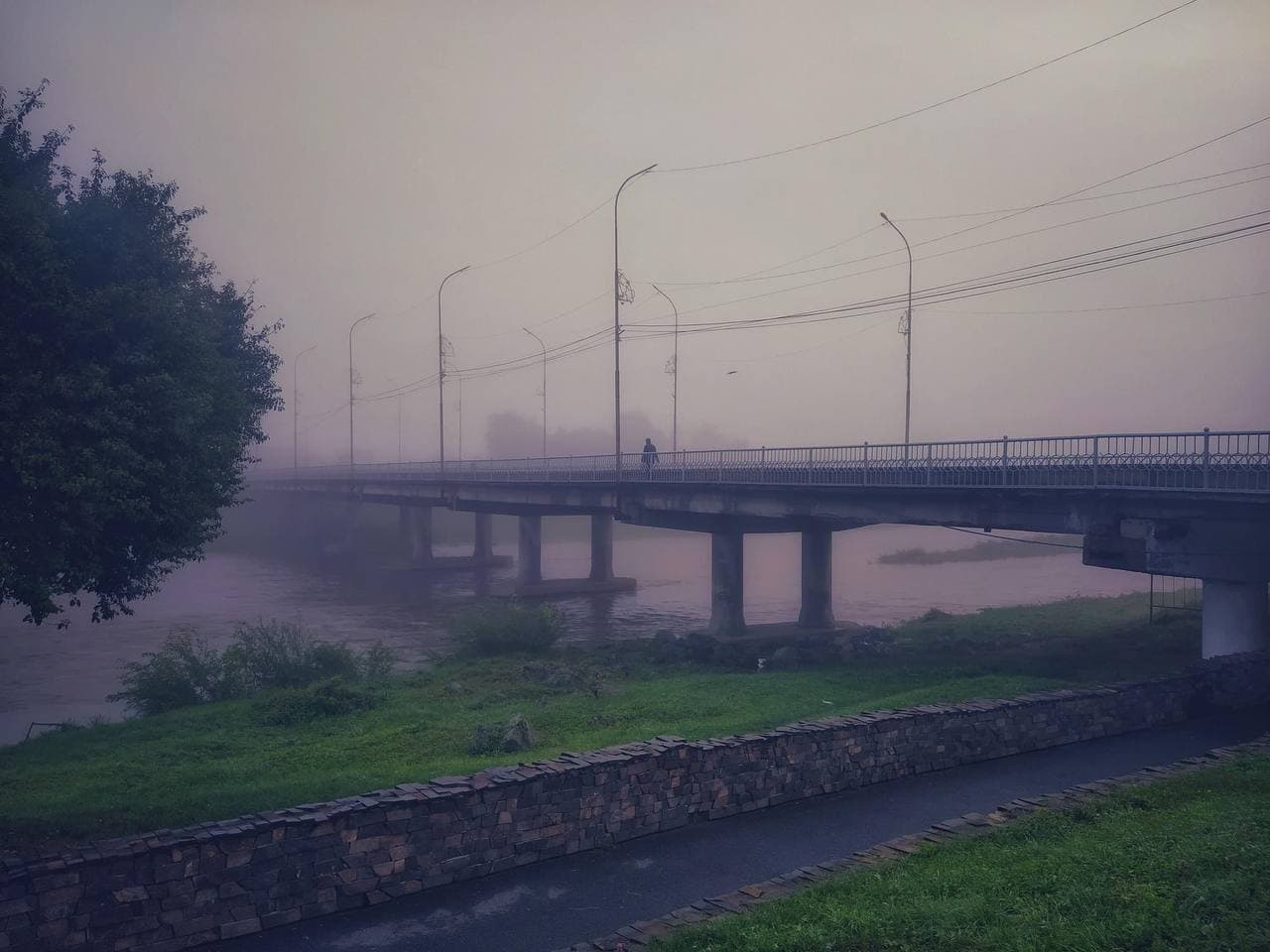Туманний ранок у Мукачеві