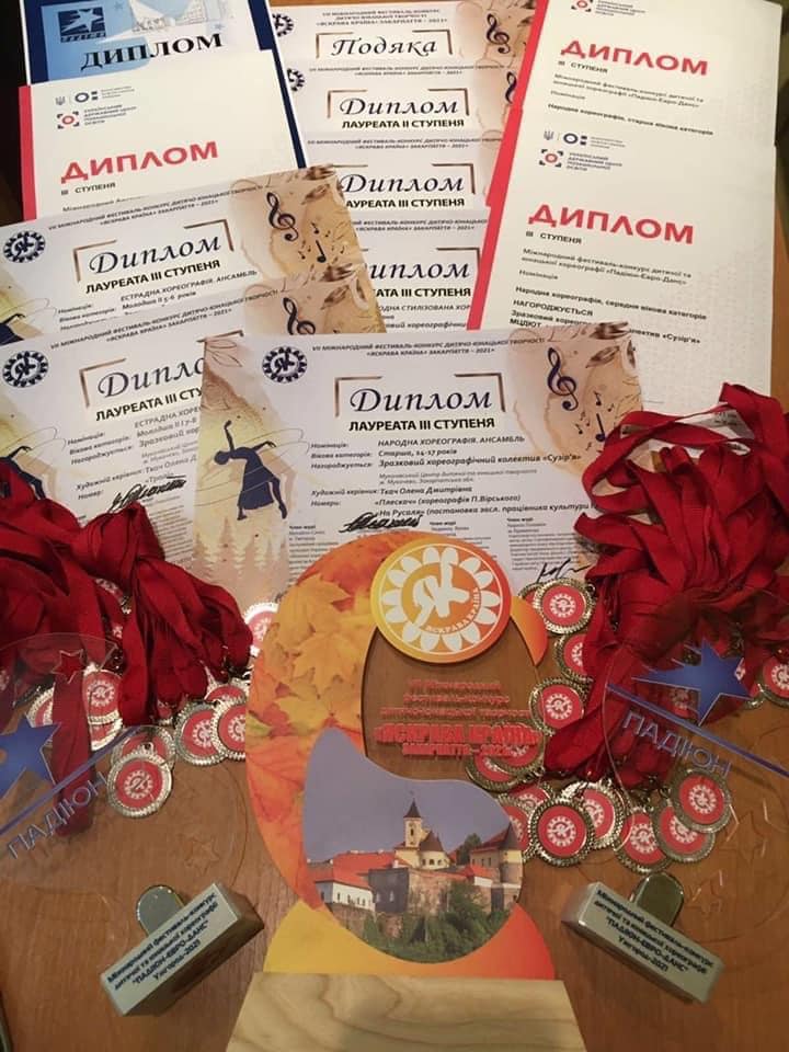 Юні танцівники з Мукачева вибороли призові місця на мистецьких конкурсах