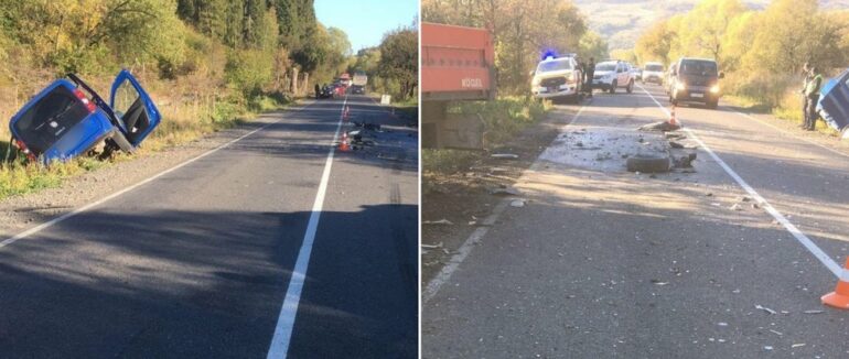 Автотроща на Закарпатті: водій легковика загинув, а пасажирка госпіталізована