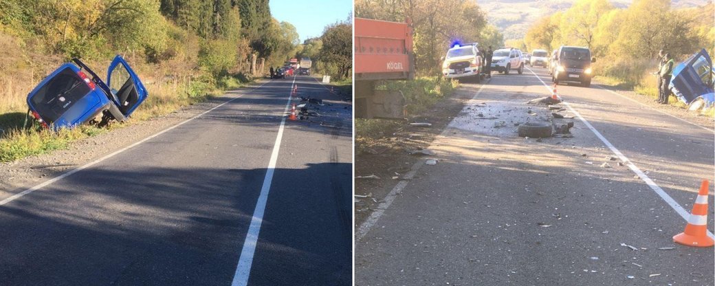 Автотроща на Закарпатті: водій легковика загинув, а пасажирка госпіталізована