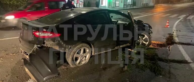 Нетверезий водій, який вчинив вночі ДТП в Ужгороді, понесе відповідальність