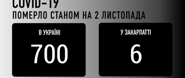 За добу на Закарпатті підтверджено 269 випадків COVID-19