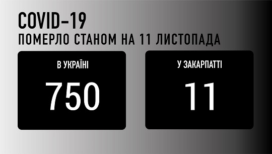 За добу на Закарпатті виявили 526 випадків COVID-19, 11 пацієнтів померло