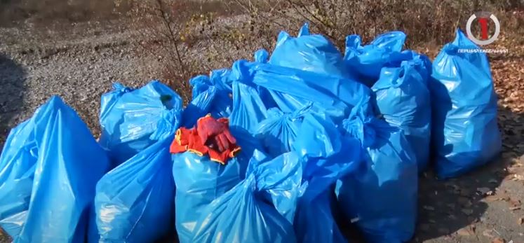 Зібрали 35 пакетів: студенти Хустського професійного ліцею сфери послуг організували еко-акцію (ВІДЕО)