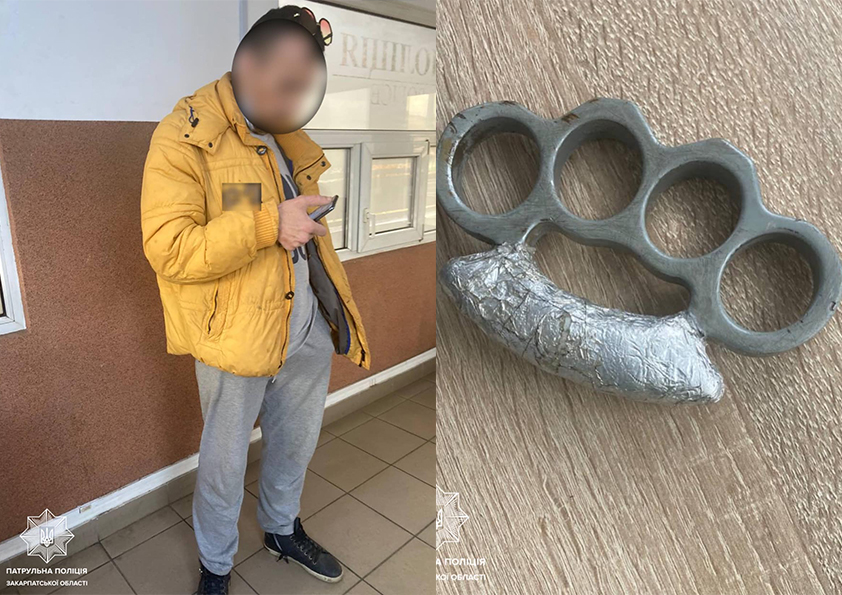 В наркотичному сп`янінні та з холодною зброєю: на Закарпатті затримали підозрілого водія