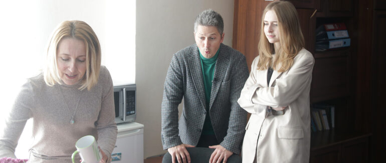 Олександер Педан з дочкою навідалися до Медіацентру УжНУ