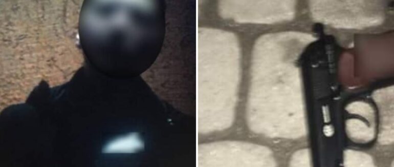 У Мукачеві у підозрілого чоловіка виявили пістолет