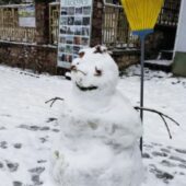Перший сніговик на Свалявщині – соцмережі