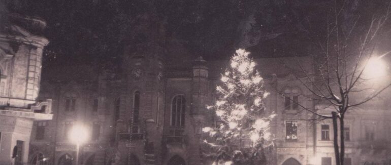 Історичні фото: центр Мукачева перед Різдвом в 1936 році