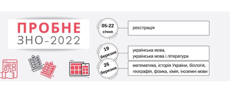У січні стартує реєстрація на пробне ЗНО-2022