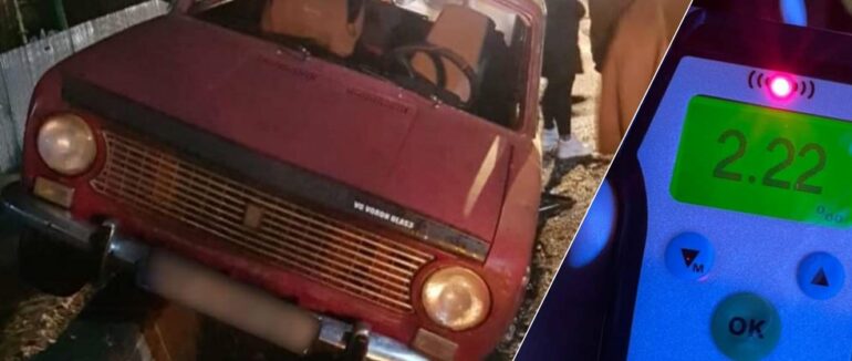 Вночі в Ужгороді п’яний водій заїхав на бордюр мосту