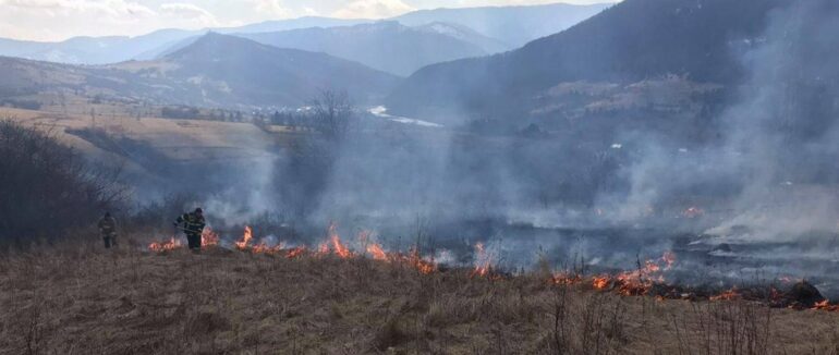 За минулу добу на Закарпатті сталося 18 випадків загорання сухої трави