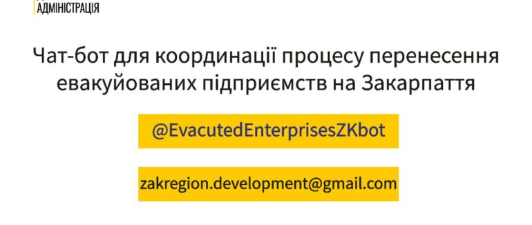 На Закарпатті розробили спеціальний чат-бот для комунікації з підприємцями