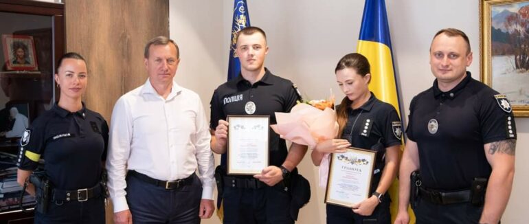 В Ужгороді патрульним вручили грамоти