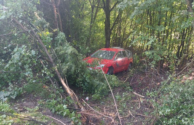 ДТП в Мукачеві: автівки злетіла з дороги