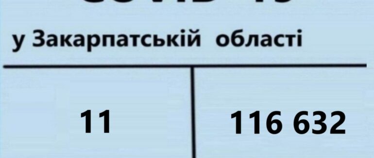 11 випадків за добу: статистика коронавірусу Закарпаття