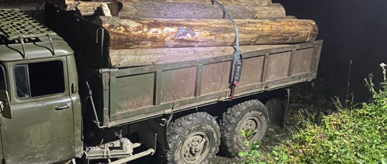 Нелегальна лісопродукція: на Рахівщині вилучили транспортний засіб з деревиною