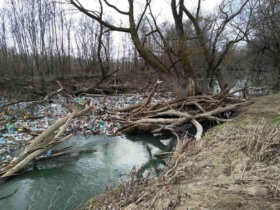 Сміттєвий затор довжиною 45 метрів утворився на річці Боржаві