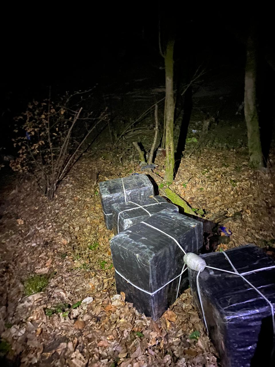 Втікаючи від прикордонників, на Закарпатті контрабандисти покинули 5000 пачок сигарет без акцизів
