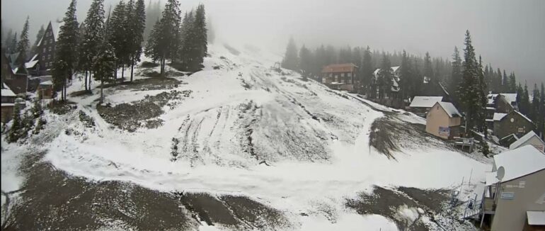 Зима повертається: у горах на Рахівщині випав сніг (ФОТО)