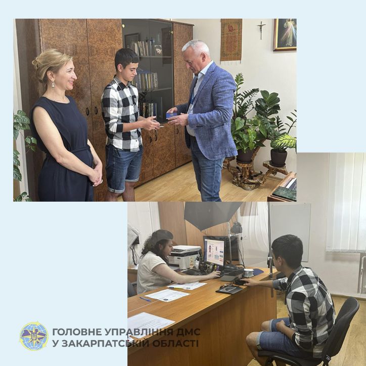 В Ужгороді 16-річний юнак, якого волонтери вивезли із зони бойових дій на Донеччині, отримав перші паспортні документи