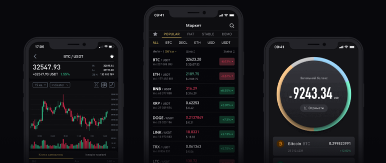 Обмін криптовалют за готівкову гривню