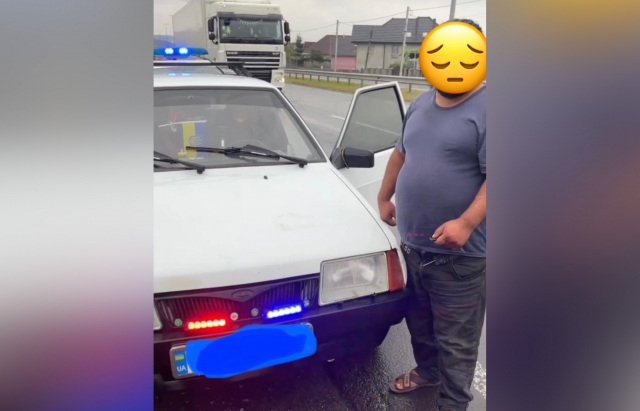 Трасою Київ – Чоп роз’їжджав п’яний водій з проблисковими маячками червоного та синього кольорів