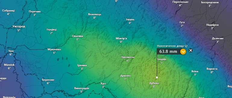 На Закарпатті оголошено гідрологічне штормове попередження